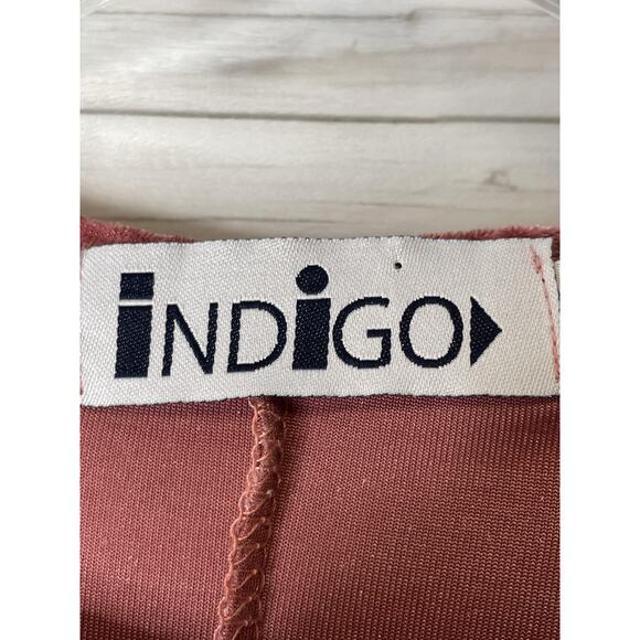 Indigo‎ Dress Girls 18 Pink Crushed Velvet Long Sleeve Ruched Made USA Tie Cuffs - Picture 6 of 9